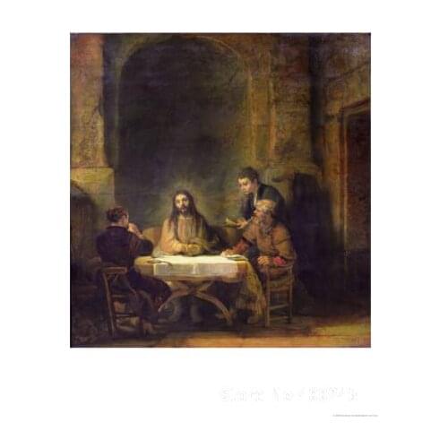 The Supper at Emmaus by Rembrandt van Rijn paintings For sale Home Decor Hand painted High quality