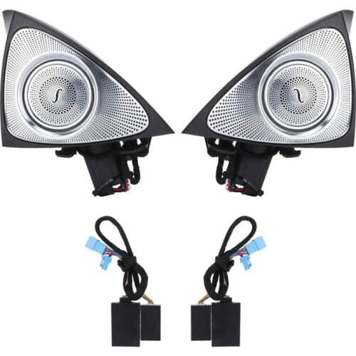 1 Pair 64 Color 3D LED Rotating Tweeter Speaker with LED Ambient Lighting Fit for Mercedes-Benz C-Class W205 Facelift 2019-2021