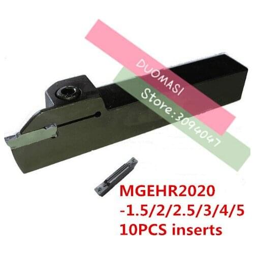 1pcs MGEHR2020-1.5/MGEHR2020-2/MGEHR2020-2.5/MGEHR2020-3/MGEHR2020-4 with 10PCS inserts CNC Turning tool rod,lathe tools