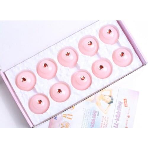 10 Cup Premium Transparent Silicone Cupping Set Chinese Therapy Cellulite Medical Vacuum Silicone Massage Cups Health Care