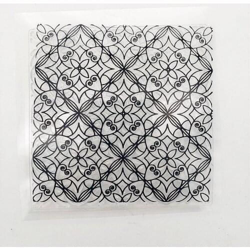 10x10cm Chequered Clear Stamps Transparent Seal Silicone Seal TPR Christmas Wedding Roller Stamps DIY Scrapbook Album Card