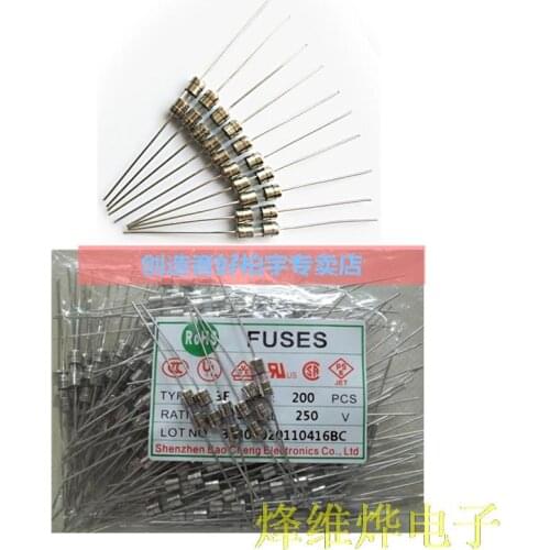 3.6 * 10 fuse F2.5A 250V Bicapped environmental fast break Leaded Fuse 400PCS / bag