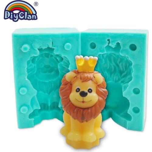 3D Little Lion French Mousse Cake Decorating Tools Silicone Mold Chocolate Gypsum Candle Stone Model Animal Soap Moulds Kitchen