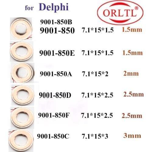 5pc /bag ORLTL Auto Injector Copper Washer 9001-850 9001-850B 9001-850E 9001-850A 9001-850D 9001-850F 9001-850C for Delphi
