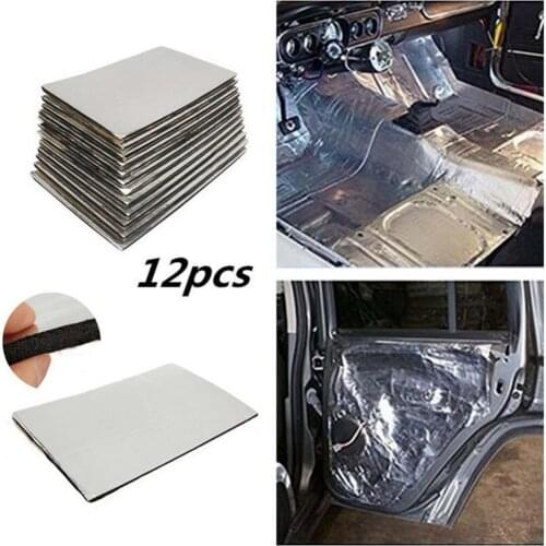 50% Dropshipping 12 Pcs/Set Car Universal Firewall Sound Batts Deadener Heat Insulation Mat Pad