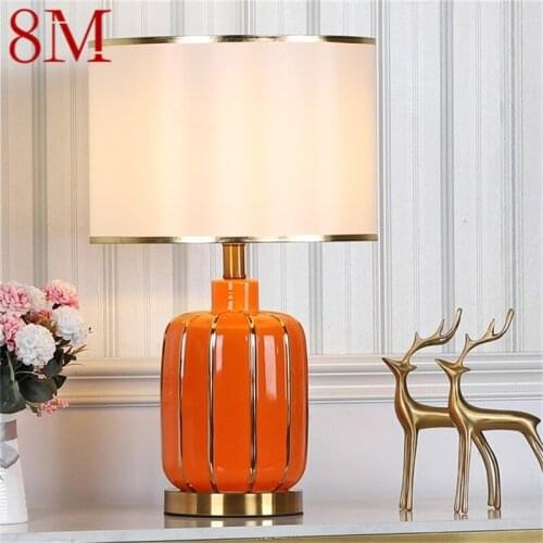 8M Ceramic Table Lamps Desk Luxury Modern LED Lighting For Home Bedroom