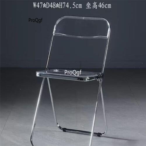 89usd Prodgf 1 Set 74.5*47*48cm Customized silver leg transparent Nordic Folding Dining Chairs hot
