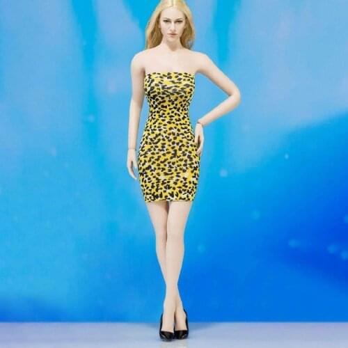 ACPLAY ATX019A/B/C/D 1/6 Scale Female Sexy Leopard Print Dress Set Model For Action Figure Body DIY Accessories