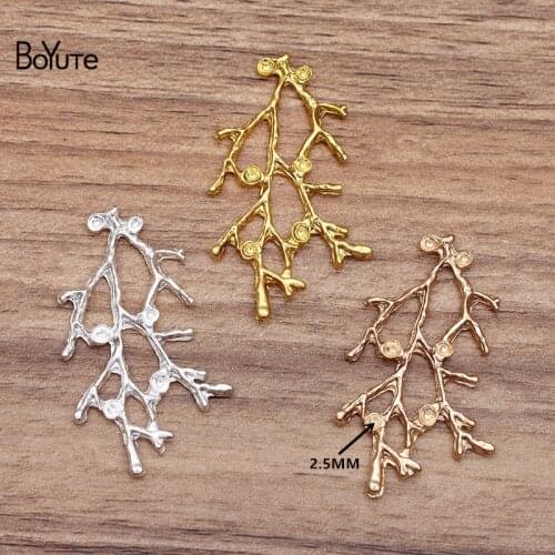 BoYuTe Wholesale (20 Pieces/Lot) 47*28MM Branches Metal Alloy Materials DIY Hand Made Jewelry Accessories
