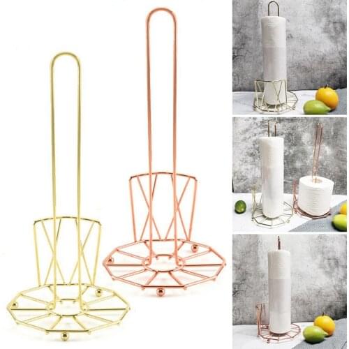 New Kitchen Roll Paper Towel Holder Bathroom Tissue Toilet Paper Stainless Steel Stand Napkins Rack Home Table Accessories