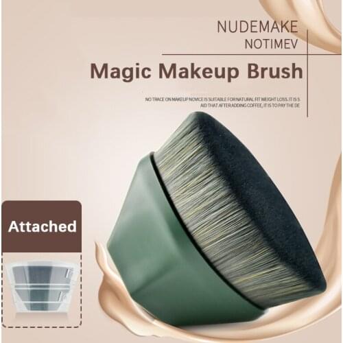 Flattop Foundation Brush for Liqiud Foundation BB Cream Loose Powder Brush with Short Handle Blending Multifunction Makeup Brush