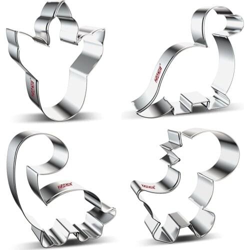 ZADE Dinosaur Cookie Cutter for Biscuit Baking Dinosaur T-REX Cookie Cutter- Stainless Steel