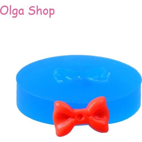 FYL540 13.8mm Bowknot / Bow Silicone Push Mold - for Fondant, Cupcake Topper, Cabochon, Jewelry Making, Candy, Chocolate, Resin