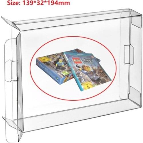 H 100pcs Carts Clear CIB Game Box Case Protector Sleeve for Wii u Dual Disk Box Protectors