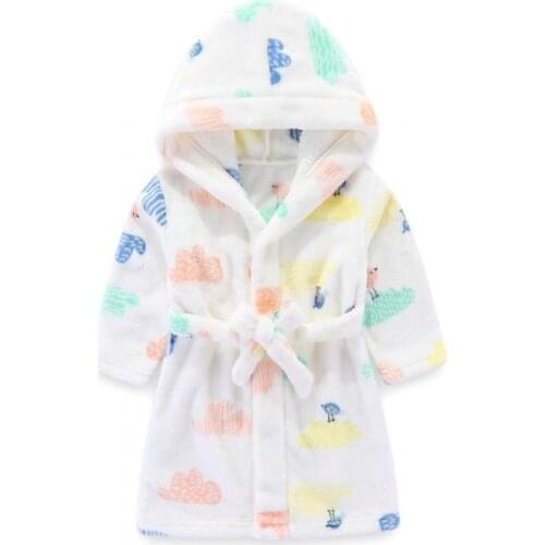 Baby Robe Cartoon Hoodies Girl Boys Sleepwear Good Quality Bath Towels Kids Soft Bathrobe Pajamas Childrens Clothing