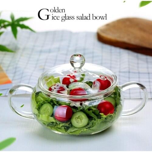 1300Ml Creative Soup Pot Transparent Glass Cooker Salad Instant Noodle Bowl Handmade Cooking Tools Kitchen Supplies