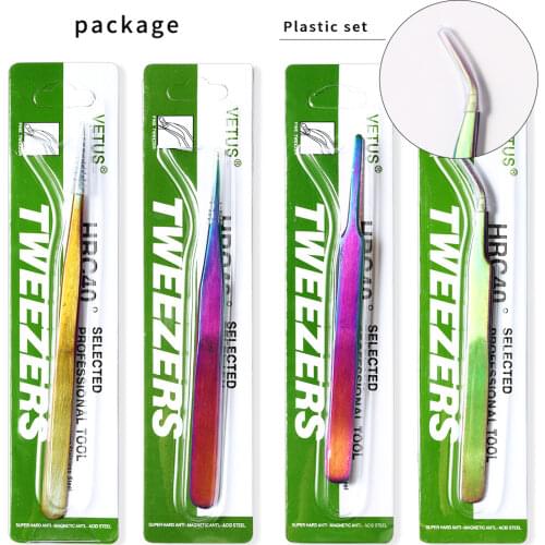 New Type of Antistatic Magic Color Stainless Steel Tweezers for Nail Inlays Diamonds High Precision Makeup Beauty Tools Gift Hot
