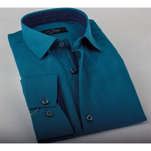 2020 Men Fashion Casual Long Sleeved Clothing Soft Comfortable Social Business Dress Slim Fit Style Pocket Design Button Down