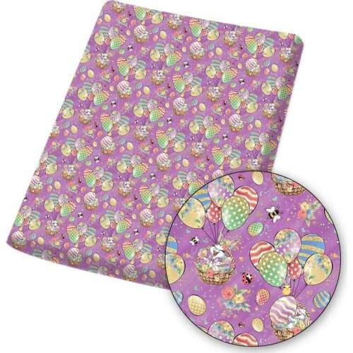 Polyester Cotton Fabric Cartoon Printed Cloth Fabrics Easter Theme Sheet For DIY Quilt Needlework Sewing Materials 45*145cm/pc
