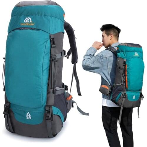 65L Outdoor Travel Backpack Unisex Waterproof Climbing Hiking Trekking Camping Backpacks Mountaineering Bags Travelling Bag