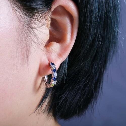 Huitan Geometric Drop Earrings For Women 4 Color Available With Shiny Cubic Zircon Stone Trendy Jewelry Earrings For Ladies