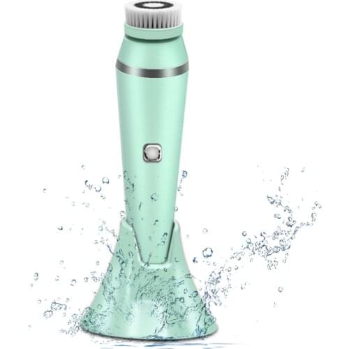 Face Brush Cleanser Facial Cleansing Brush 4-in-1 Electric Exfoliating Brush Face Massager Rechargeable Face Cleanser For Women