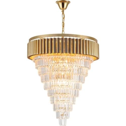 Modern Crystal Chandelier Lighting Fixture Luxury Contemporary Chandeliers Pendant Hanging Light for Home Hotel Restaurant Decor