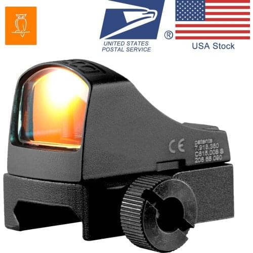 Tactical Docte Red Dot Sight Automatica Para Rifle de Caza Airsoft, Con Montaje de 20mm y Soporte caja de Regalo