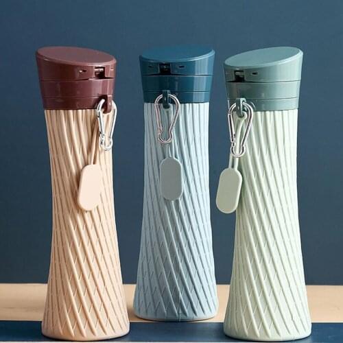 500ML Telescopic Collapsible Travel Cup Silicone Retractable Folding Cups Coffee Cups Outdoor Sport Water Cup