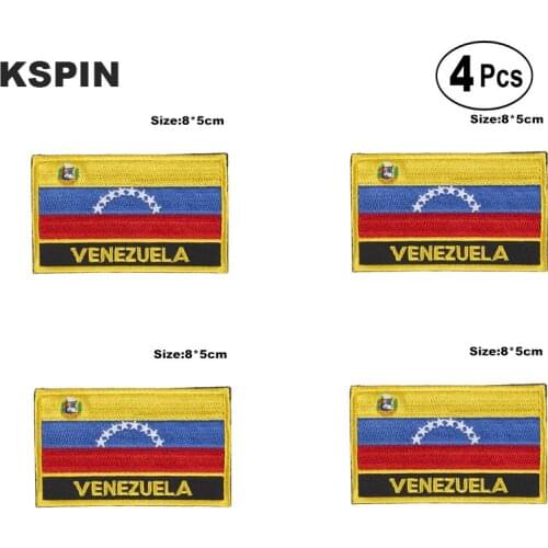 Venezuela Rectangular Shape Flag Iron on Saw on Patches Embroidered Flag Patches National Flag Patches for Clothing