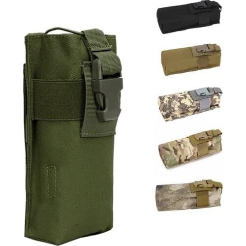 Military Molle System Water Bottle Bag 600D Nylon Tactical Combat Kettle Bag Hiking Hunting Water Bottle Pouch Carry Bag