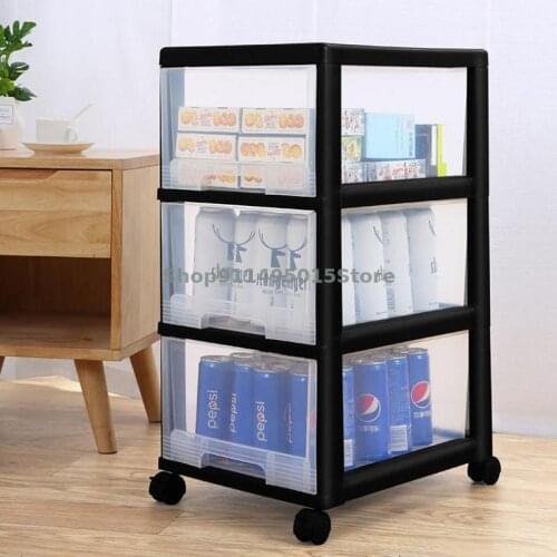 Drawer Storage Box Transparent Wardrobe Multi-layer Childrens Toy Snack Storage Cabinet Kitchen Bathroom Storage Cabinet