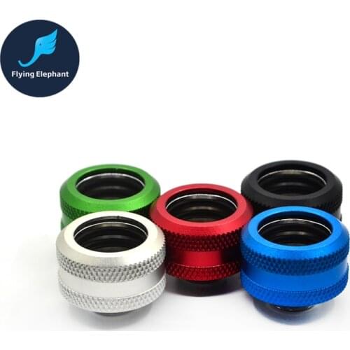 Hard Tube Compression Fitting, For Water Cooling Rigid Pipe OD16mm Hand-Tighten Accessories,,3 Laps 5 Colors