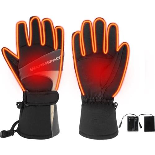 Winter Warm Riding Heating Gloves USB Rechargeable Battery Powered Thickened Heated Glove For Motorcycle Skiing Cycling Camping