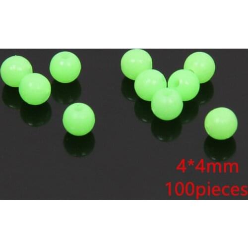 100pc Night Luminous Beads Fishing Space Beans Round Float Balls 5MM 6MM 8MM Fishing Tools Accessories Tackle Lure