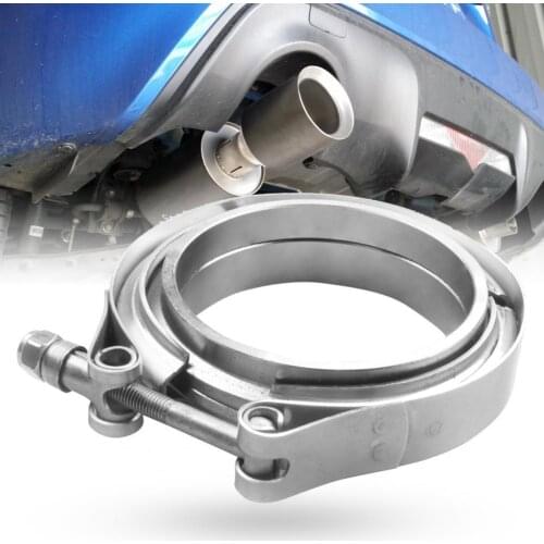 2.5 inch Wear-resistant V Band Flange Clamp Modified Parts Anti-rust Heavy Duty Stainless Steel Turbo Exhaust Car Flange Clamp
