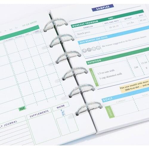 20 Pcs 24mm / 35mm Glitter Sequin Heart Binder Ring Mushroom Hole Loose Leaf Notebook Binding - Great Choice for Binding