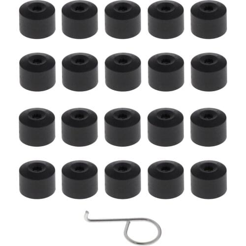 20 Pieces Car Tyre Wheel Hub Screw Cap Dust Cover Protector for VW