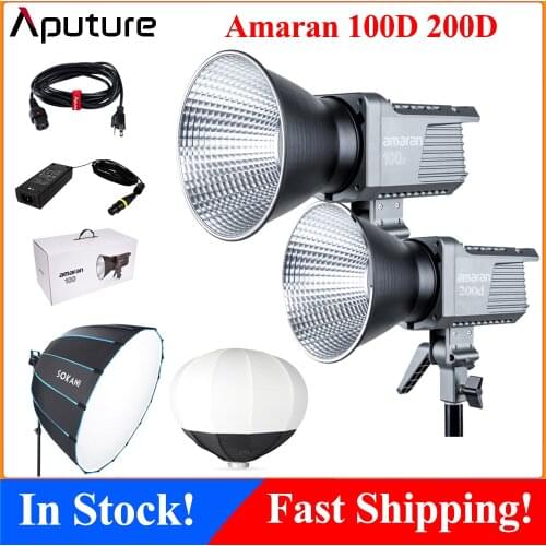 Aputure Amaran 100D 200D 5600K LED Video Light COB Daylight Bi-color Studio Light For Camera Video Photo Light/Bowens Mount