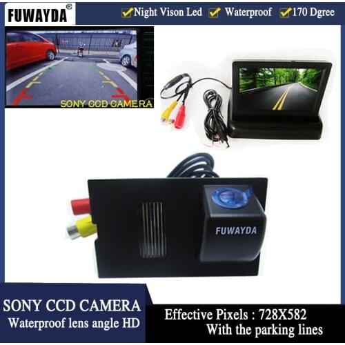 FUWAYDA CCD HD sony Car rear-view camera with 4.3"monitor+car Camera for Land Rover Discovery Range Rover Sport Freelande