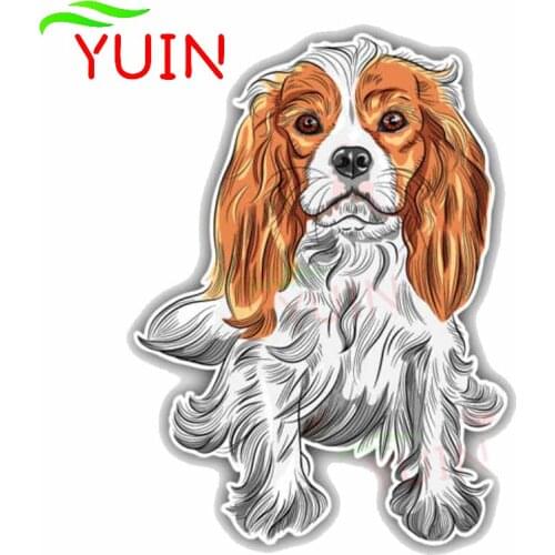 Car Sticker Cavalier King Charles Spaniel Dog Decals Accessories Fashion Window Decoration Motorcycle Waterproof Decal 18*13cm