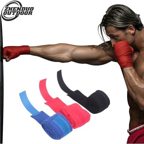 Pure cotton boxing bandage 2.5m/5m hand entangling belt sport sweat absorption binding hand assist protective gear