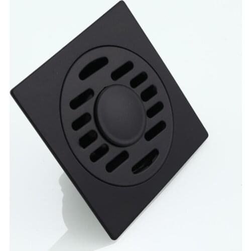 1pc Black European Stainless Steel Deodorant Floor Drain Bathroom Shower Room Washing Machine Floor Drain
