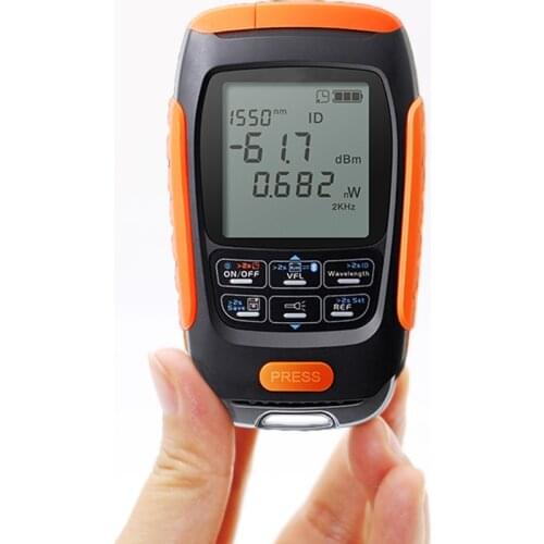 Free Shipping 4in1 Li-lion Battery Optical Power Meter Visual Fault Locator Network Cable Test Optical Fiber Tester 5km 15km VFL