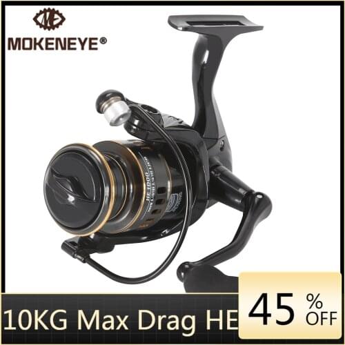 10KG Max Drag Fishing Reel Metal Spool Spinning Reel Stainless Steel Handle Line Spool Saltwater Fishing Accessorie Alloy Mental