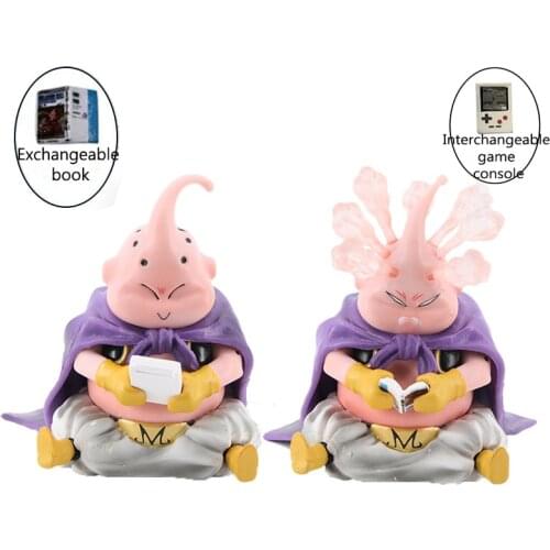 Dragon Ball Outburst Majin Buu Reading Book Majin Buu Play Games Figure Collectible Model Toys Childrens Birthday Gifts