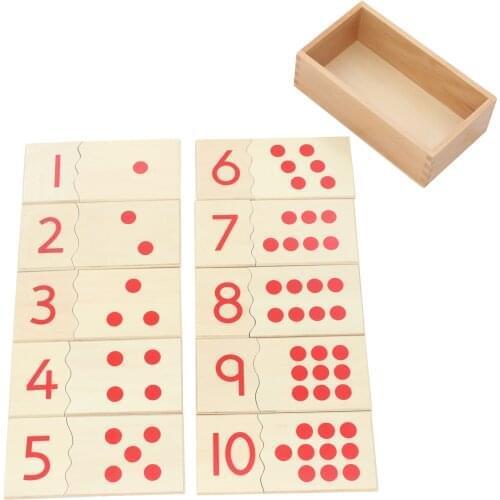 Number Puzzles for Kids Wooden Montessori Toys Baby 1-10 Numbers Learning Tool Childrens Early Educational Toy Math Equipment