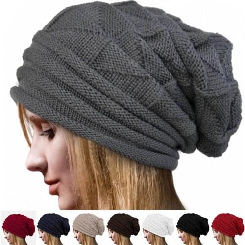 2017 New Fahion Casual Unisex Women Men Ski Knitted Crochet Beanie Baggy Winter Warm Hat Caps Hot Sale Women Winter Cap