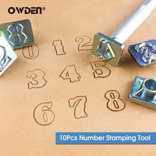 OWDEN 10Pcs Professional Number Stamping Tool Kit 3/4 inch
