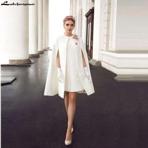 New Arrival 2020 Spring Satin Mother Of The Bride Pant Suits With Shawl Jacket Knee Length Mother Formal Evening Party Gowns